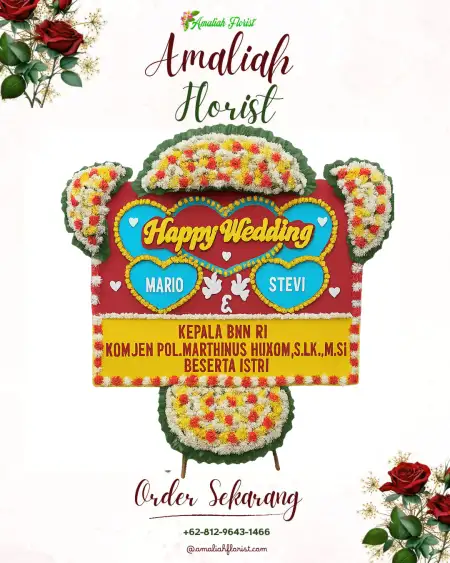 Papan Bunga Pernikahan Medono